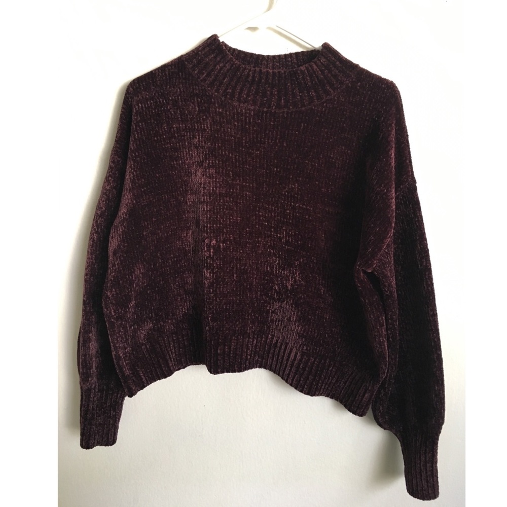 Chenille Crop Sweater Size S